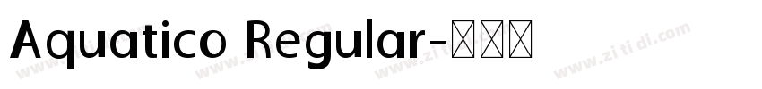 Aquatico Regular字体转换